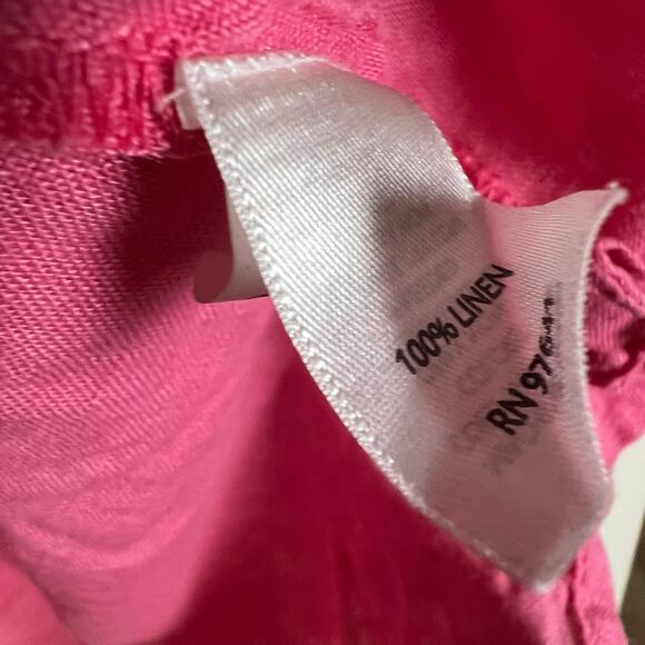 J. Jill Pink 100% Linen Long Sleeve Button Up Shirt Size XS - Picture 8 of 9